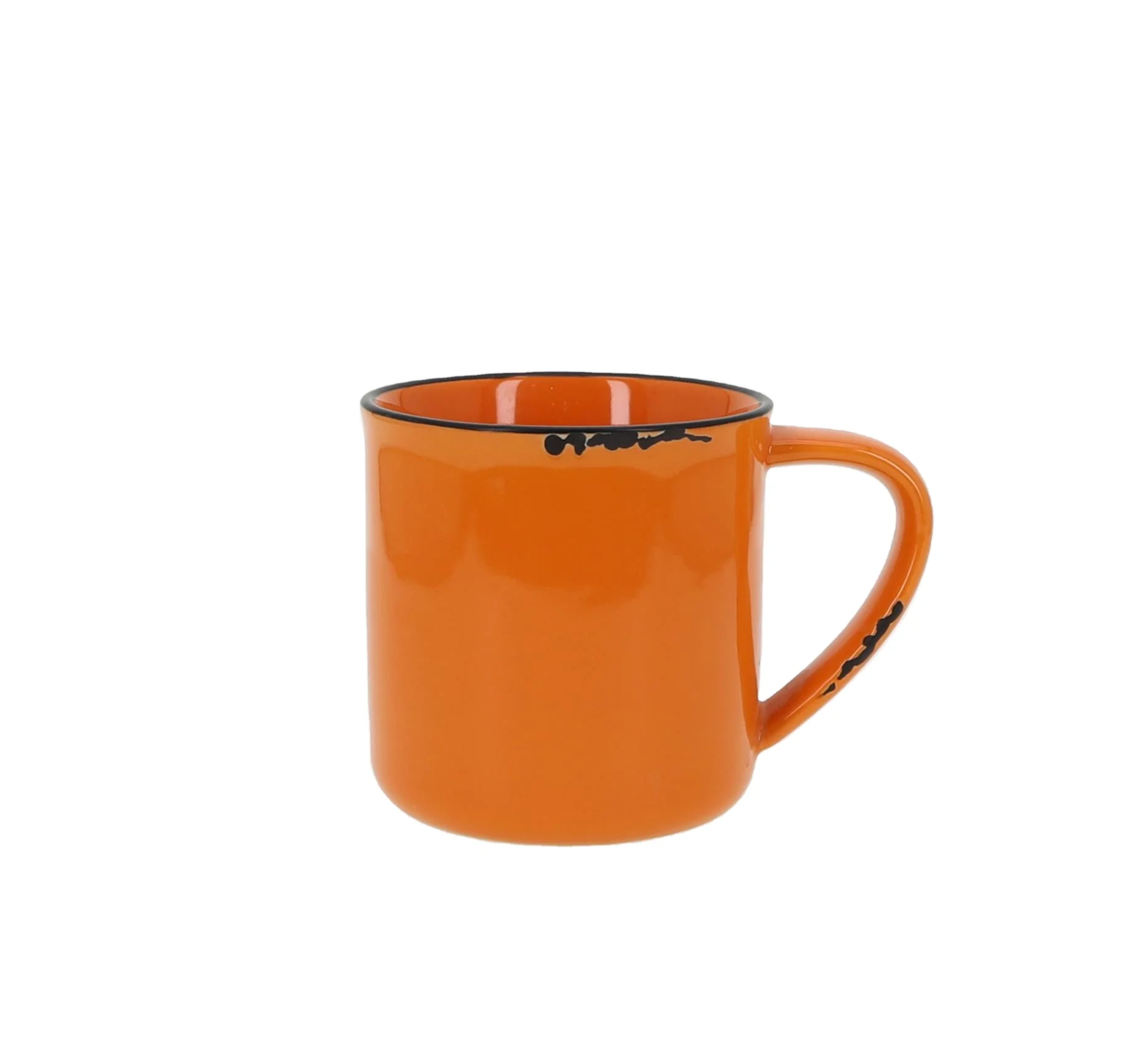 

China Factory Supply Good Quality Travel Mug Ceramic Mugs Coffee Mug, Orange