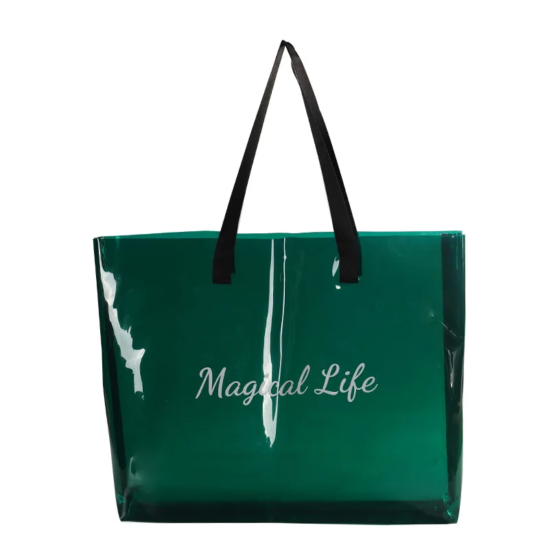 

Large Capacity Transparent Bag One Shoulder Shopping Bags Women Hand Bags