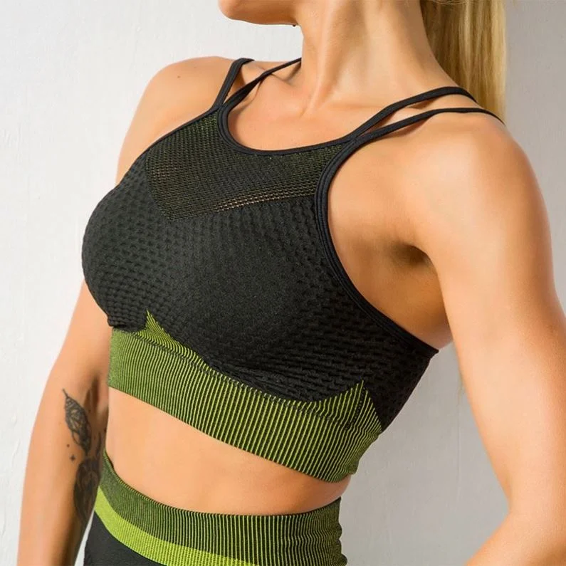 

New Fashion Cheap Price Full Body Sexy Sport Bra Mesh Vest And Leggings Supplier In China, Customized colors