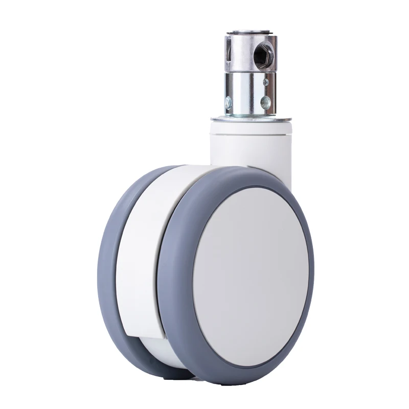 White Medical Icu Central Locking Caster Trolley Castor Stretcher