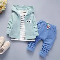 

High quality autumn children's boutique clothing 3pcs casual kids clothing set