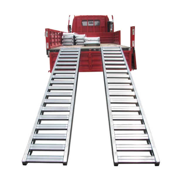 

Excavator aluminum alloy ramp loader aluminum springboard harvester climbing ladder, Silver