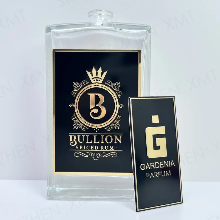 

2024 Hot Design 3d Embossed Label Custom Embossed Aluminum Bottle Metal Sticker Wine Label