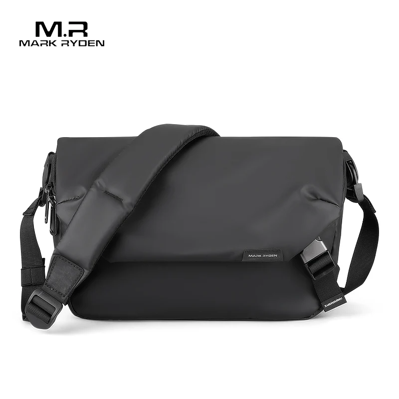 

Mark Ryden waterproof multi-layer messenger bag comfortable large capacity high quality durable crossbody bag, Black