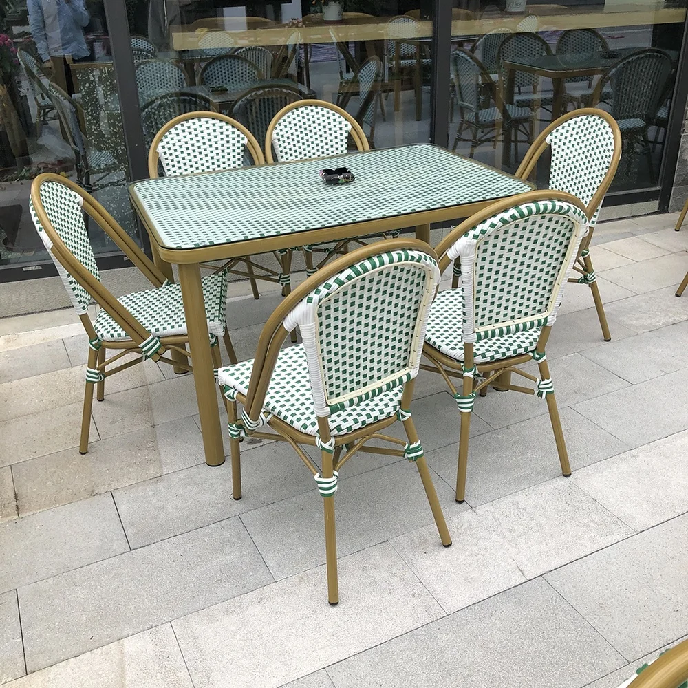 
(SP-OC429) Casual modern aluminium rattan chair garden outdoor bamboo furniture sets garden chairs 