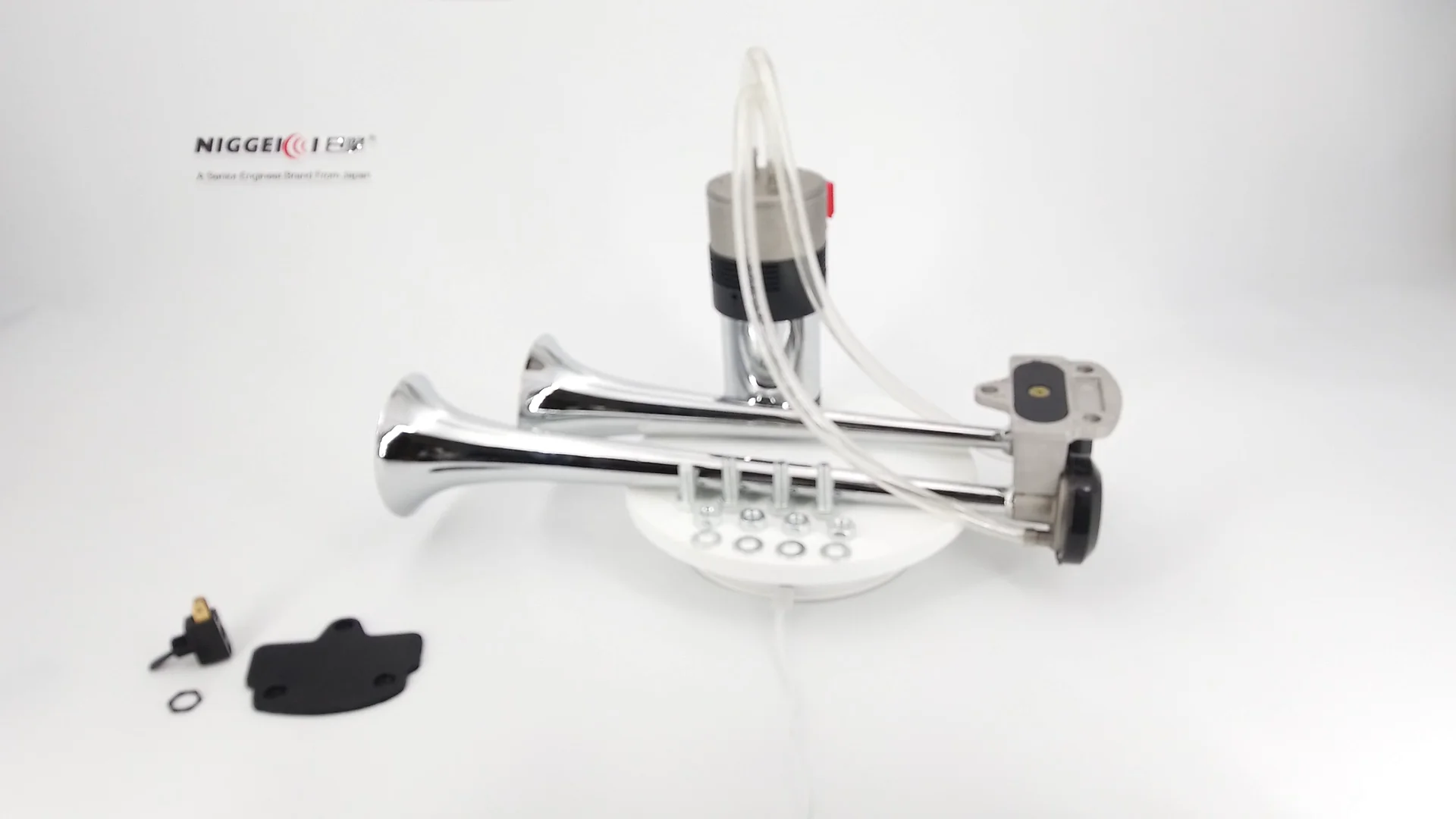 Sample Available Chrome Zinc Dual Speaker Horn 12v 24v Electric Truck