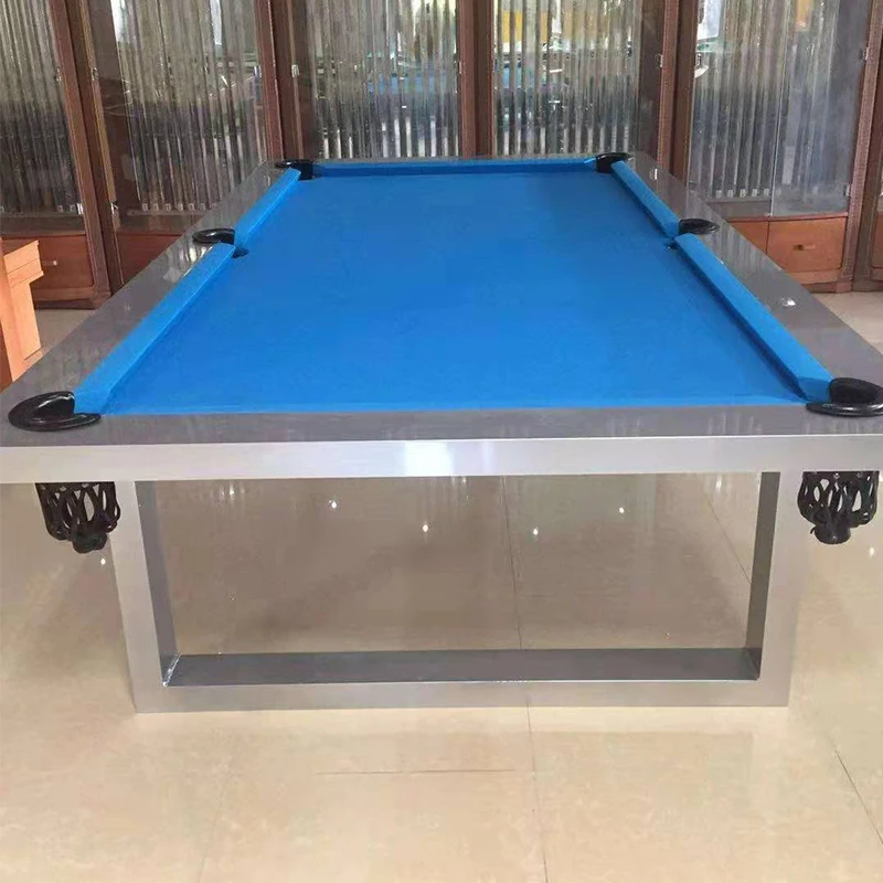 

2021 hot selling Outdoor full metal frame and leg outdoor pool table 7ft 8ft 9ft outdoor billiard table with dining top