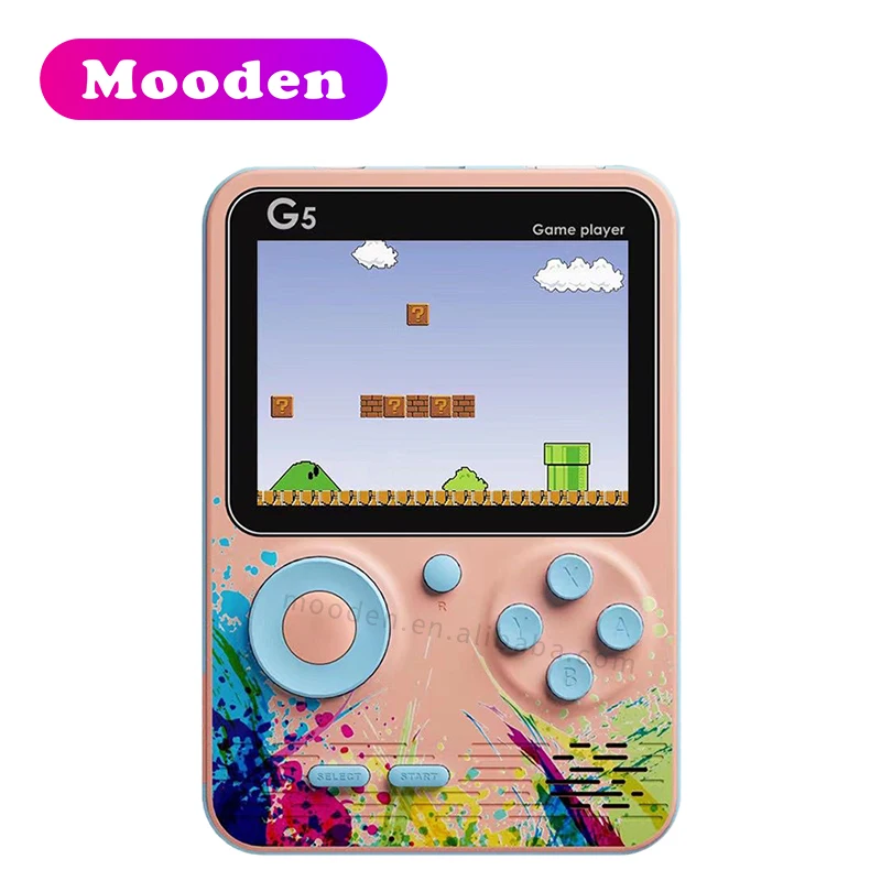 

Mini Handheld Game Player Built-in 500 Classic Retro Games Portable Children's Video Game Console G5, Pink, matcha green, grey cyan, sky blue