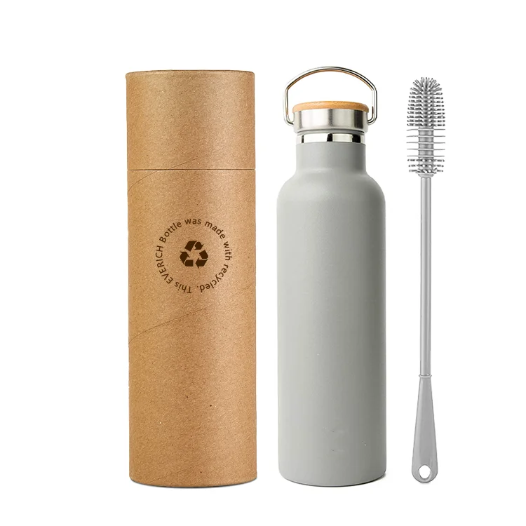 

Eco-friendly vacuum flask insulated stainless steel water bottles with bamboo stainless steel lid customized logo & color, Customized color stainless steel sports bottle