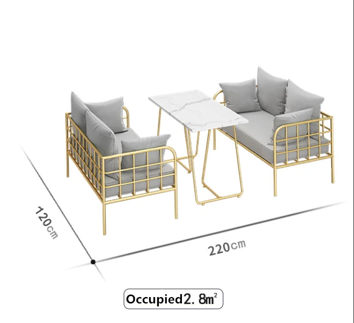 Ins cheap restaurant furniture maquinas para cafe cafeteria table sofa for 4 persons