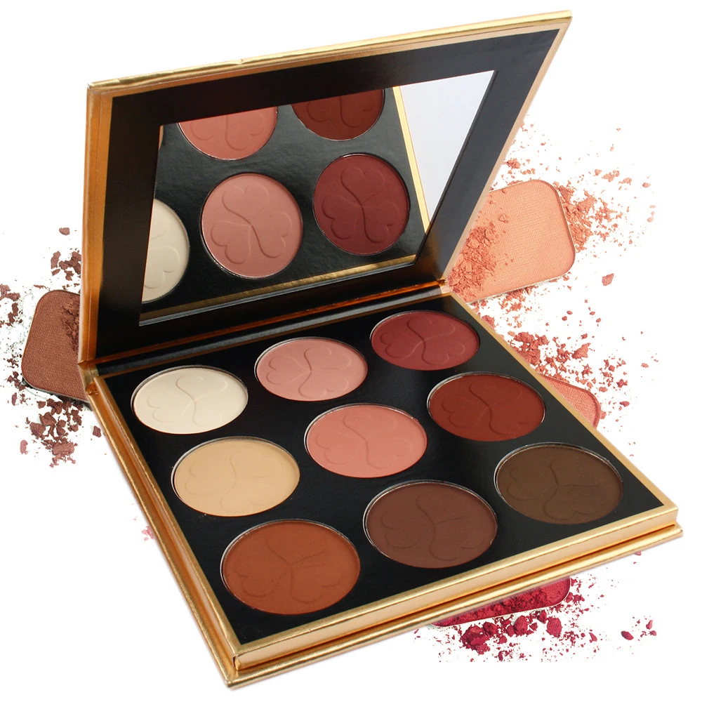 

9 Colors Matte EyeShadow Palette Smoky And Peach Makeup High Pigment Eye Shadow Palette Private Label Wholesale Low Moq No Brand