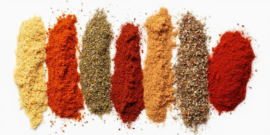 Essential spice collection in mason jars