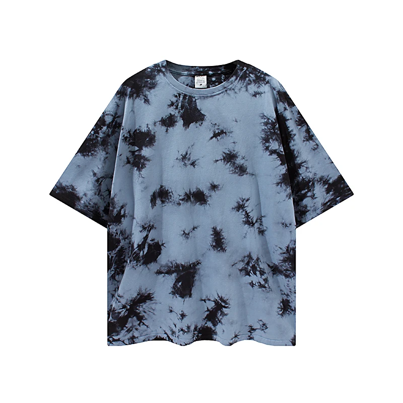 

fashion trend men's 100% cotton t-shirt tie dye printed tee for summer