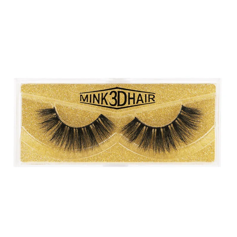 

Natural Thick Mink Hair 3D Mink Reusable Long Cross False Eyelashes Makeup Thick Natural Black Fake Eye Lashes Wholesale