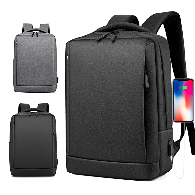 

Custom waterproof teenager 15.6inch Computer men business college bag Slim travel mochilas laptop backpacks with usb, 2 colors customized color