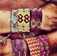 

Boho Nepal Ethnic Handmade Bracelet Summer Beach Braid String Cotton Wrap Woven Rope Friendship Bracelets For Women Men