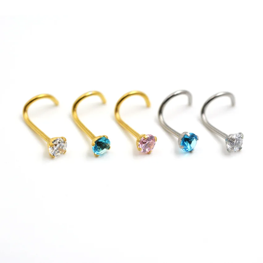 

Small Thin Septum Piercing Studs Faux Clip lips Hoop Rhinestone Crystals Dangling Designer Fake Indian Nose Rings, Gold, silver