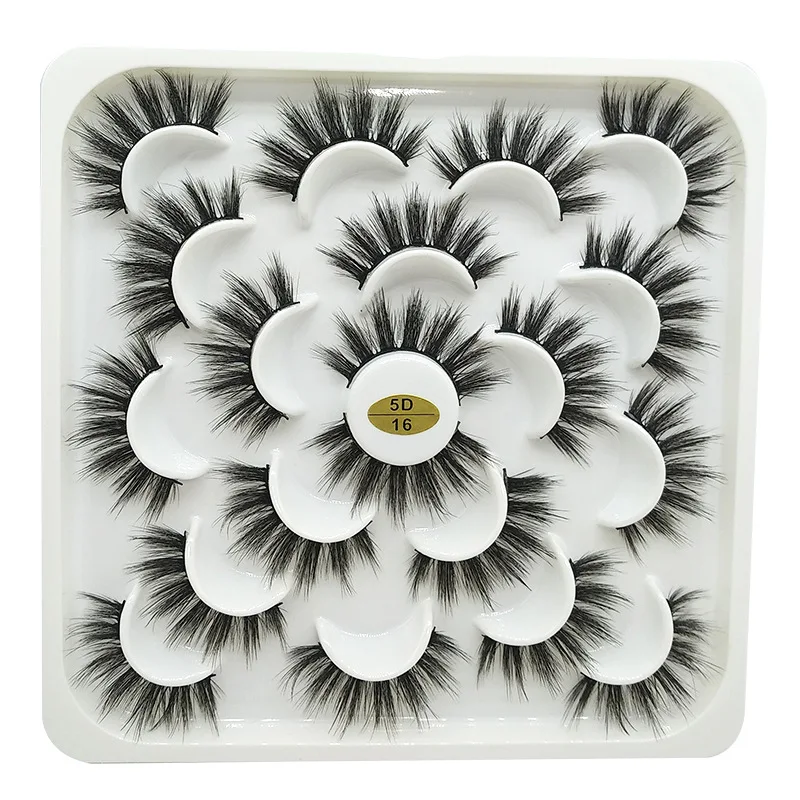 

10pairs 3D Faux Mink Lashes Natural Long False Eyelashes Volume Fake Lashes Makeup Extension Eyelashes