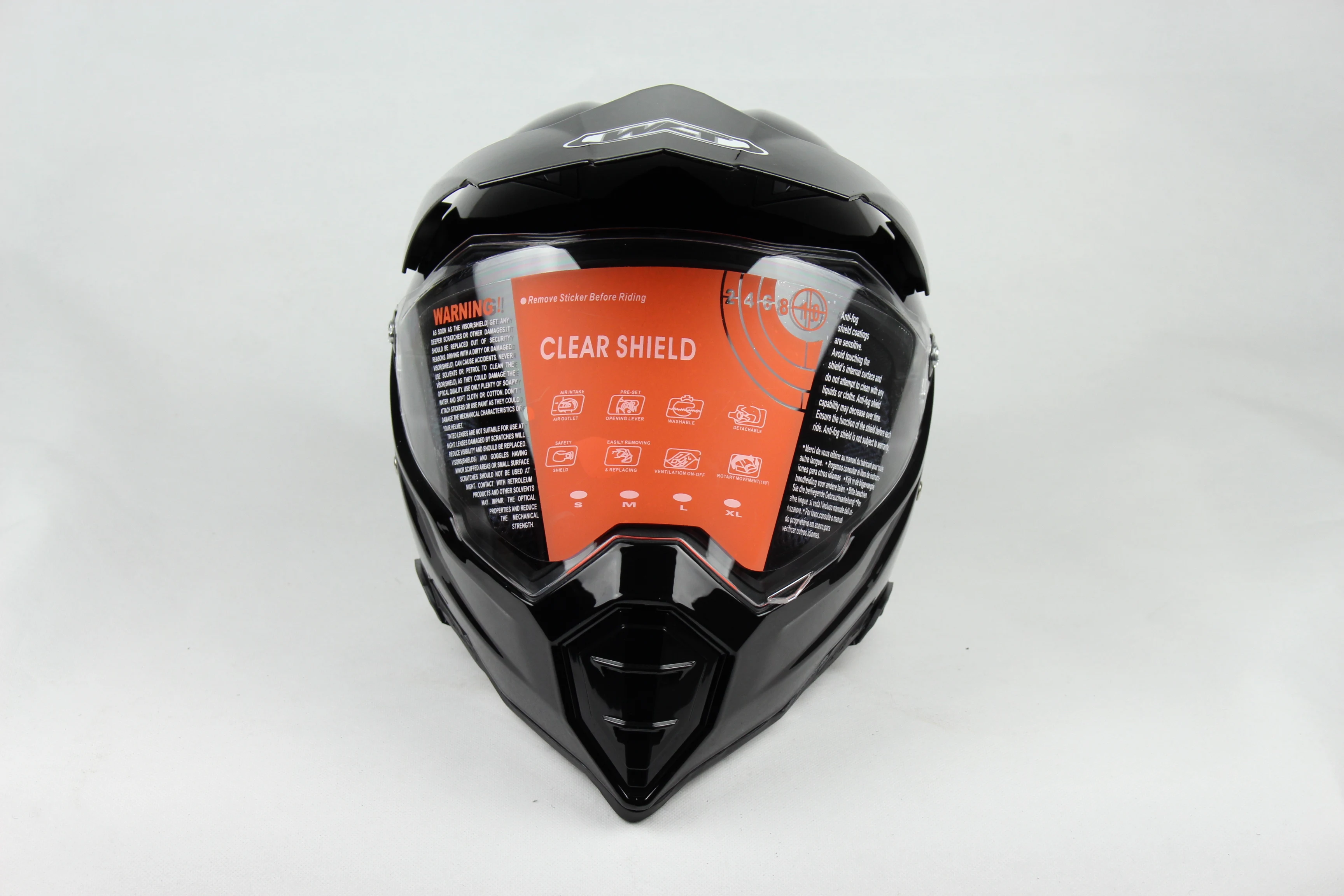 dirt bike helmet with shield