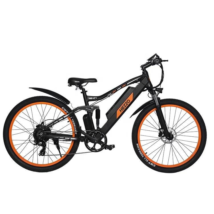 

HEZZO 2022 New style Factory wholesale 26inch lithium battery electric bicycle electric 48V 500W 17.5Ah Mountain bikes, Blue