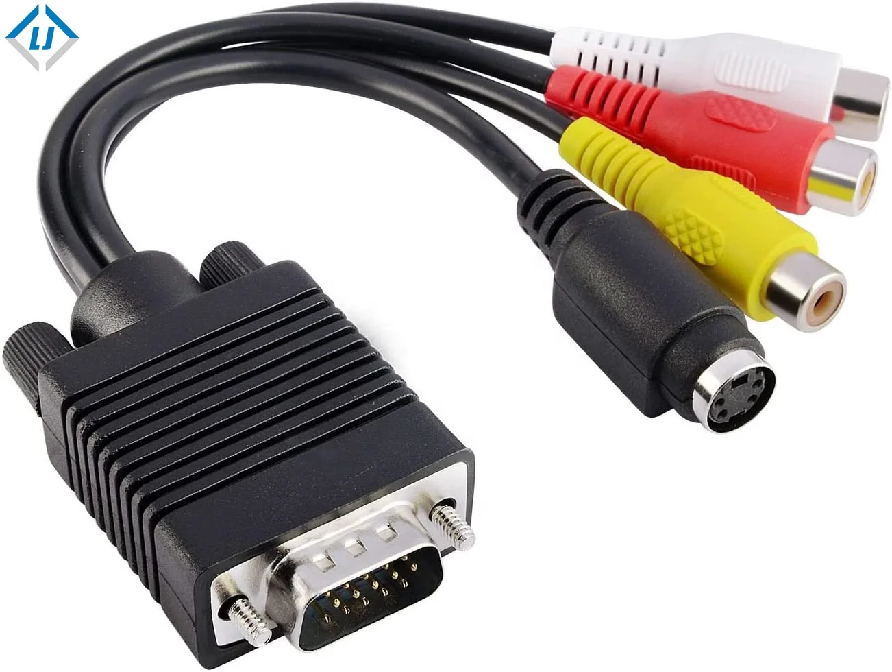 Vga Svga To Svideo 3 Rca Tv Audio Video Av Cable Adapter Cable Buy Vga Male To 3rca Cable