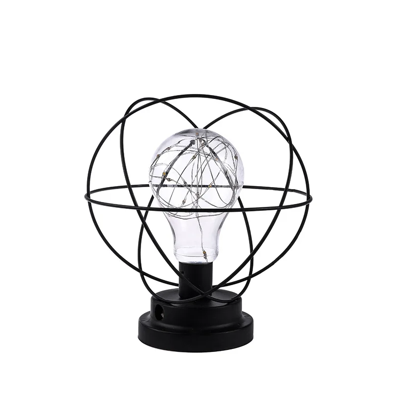 

Edison Bulb Black Iron Cage Small Warm White Home Decoration LED Lights, Gold