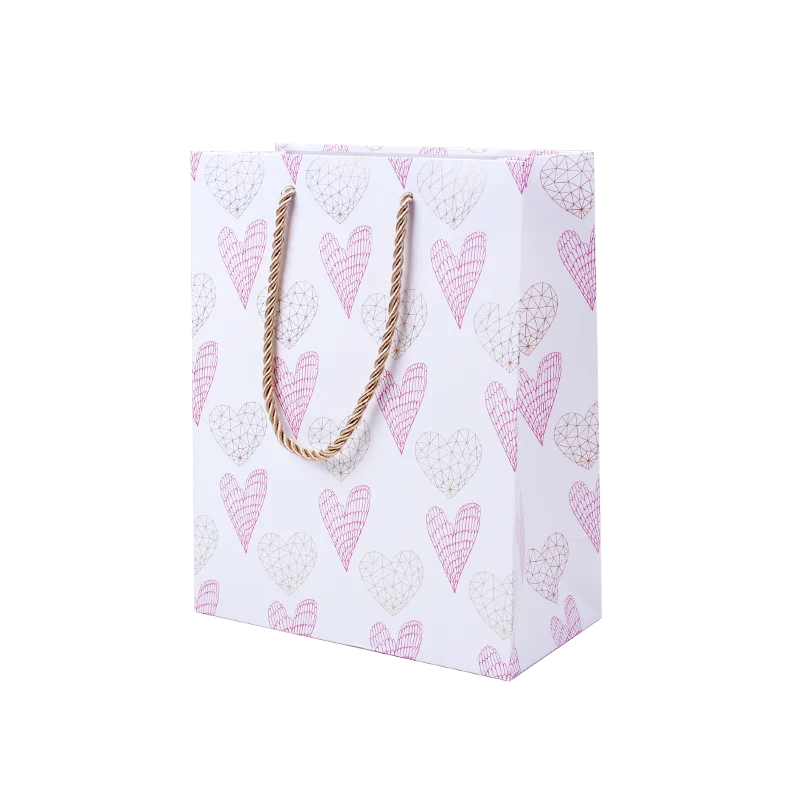 Wholesale Eco-friendly Personalized Paper Bag With Gold Foil Hot Stamping