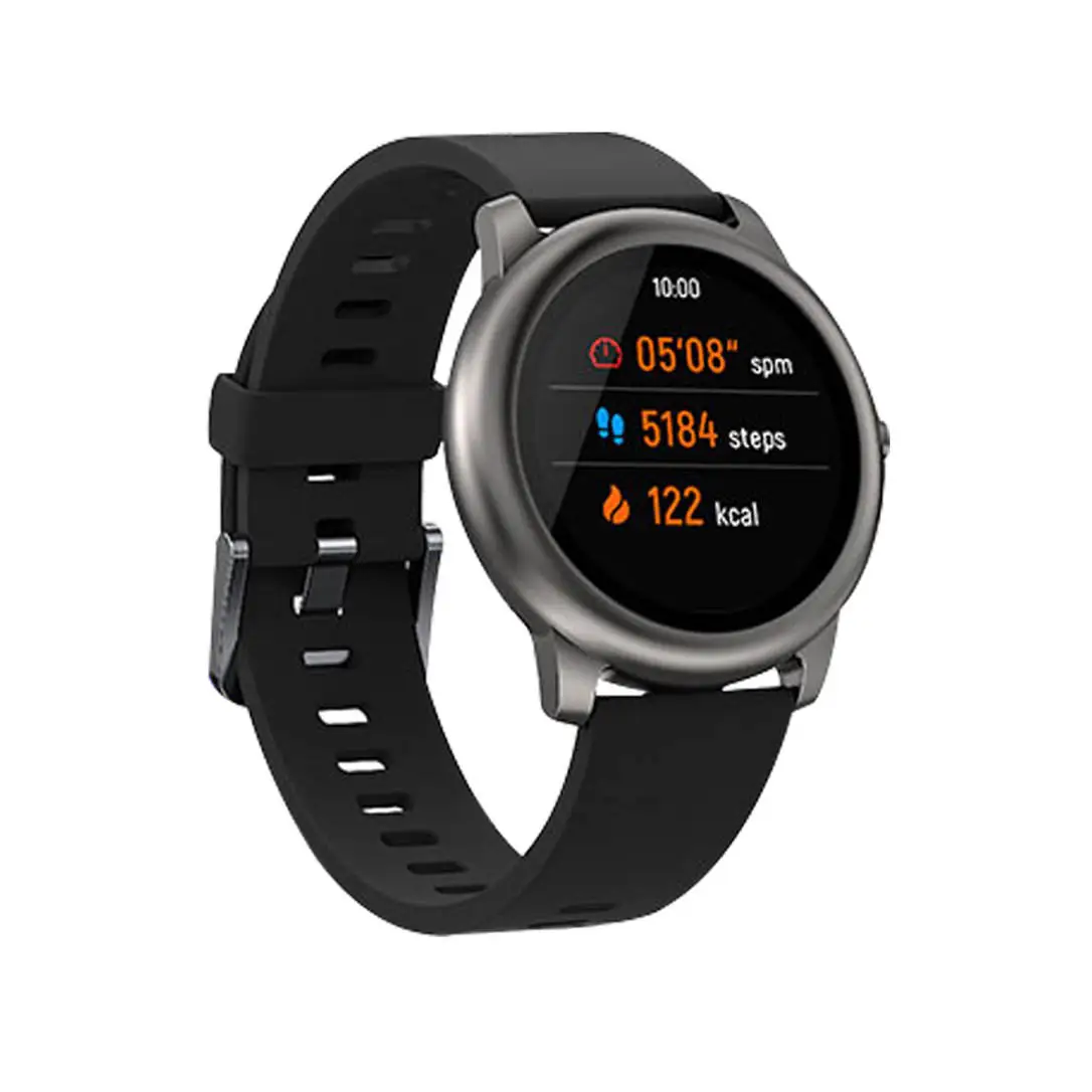 

Haylou Solar LS05 Smart Watch Sport Metal Heart Rate Sleep Monitor IP68 Waterproof iOS Android 30 days endurance global, Black