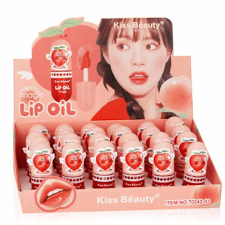 

Kiss Beauty Lip Miximizer Oil Private Label Lips Plump Oils Peach Plumping Lip Gloss