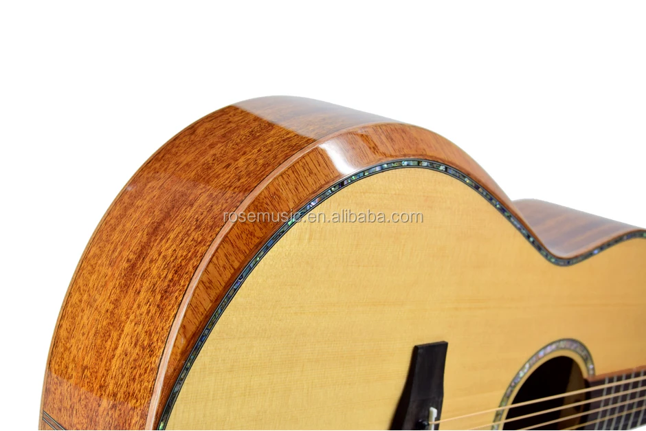 All Solid Full Size Acoustic Electric Cutaway Dreadnought Guitar 41 Inch Handmade Wood Guitar