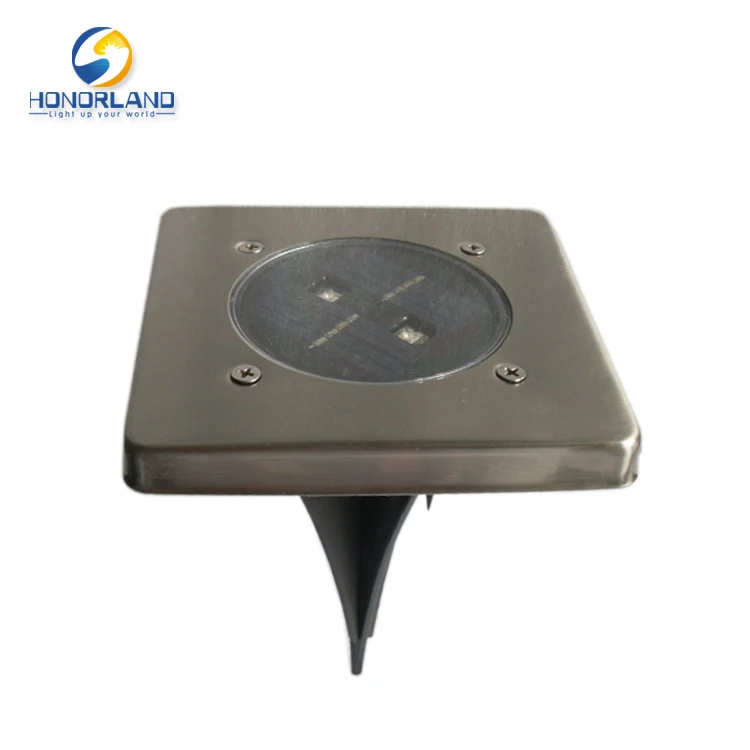 Ip65 Stainless+Polycarbonate Garden Solar Deck Lights, Solar Pathway Lights Stake Lawn Light