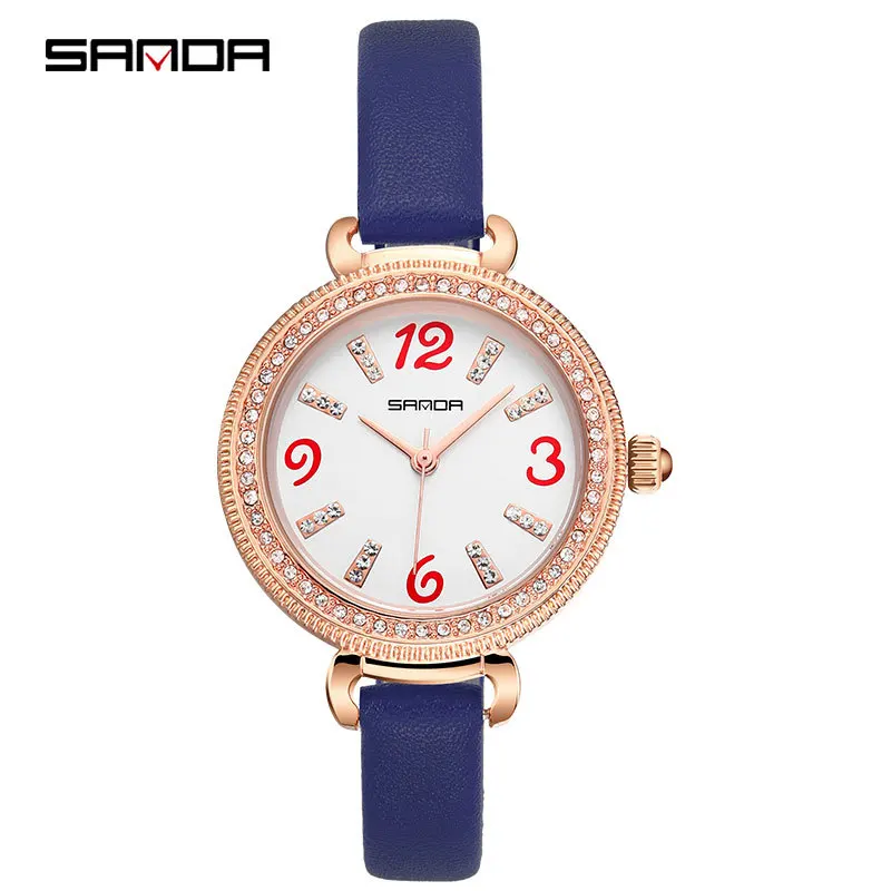 

High end fashion gem Korean simple leisure waterproof women's Quartz Watch