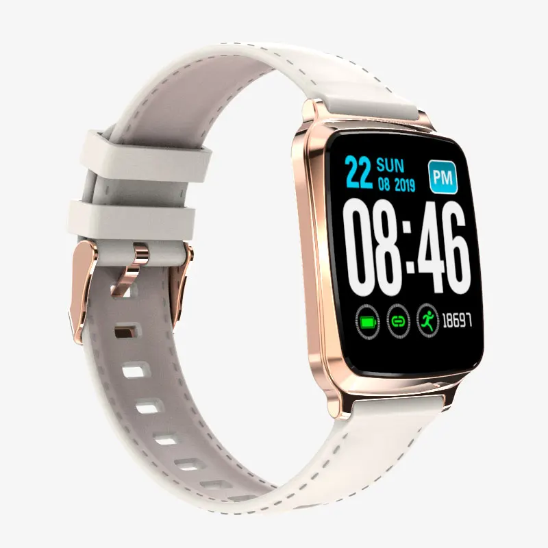 

Latest ladies Best smart watch M10 genuine leather body temperature health product heart rate watch running track