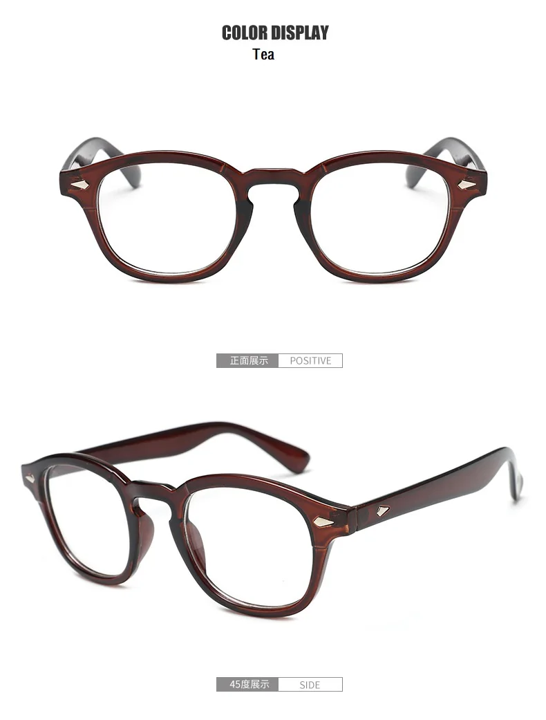 2020 Johnny Depp Style Glasses Men Retro Vintage Prescription Glasses Women Optical Spectacle Frame Clear lens