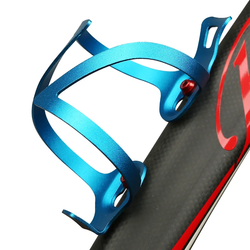 

Casual Light Aluminum Alloy Bicycle Bottle Cages Solid Color Casual Bicycle Accessories Cycling Bike Simple Holder, Blue