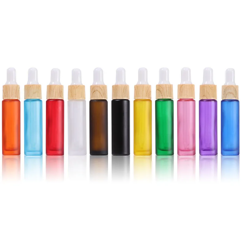 

Colorful 10ml small essential oil dropper bottle purple essential oil glass bottles