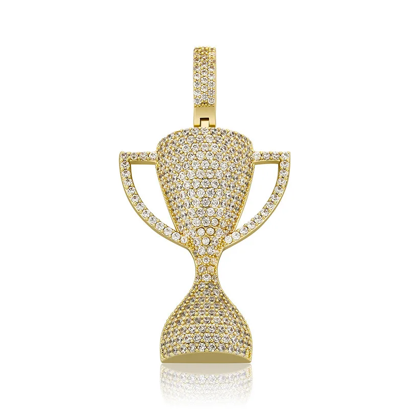

Rap Accessory Winner Trophy Pendant Full of Zircon Solid Style hipster Pendant