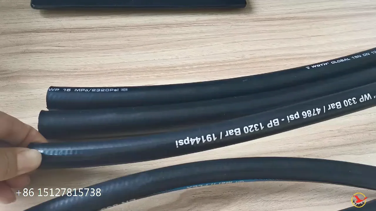 High Pressure Smooth Finish Pvc Coated Hydraulic Hoses Sae 100 R1 R2 At Rubber Hydraulic Hose