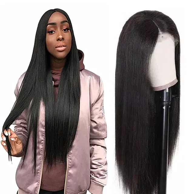 

10A 12A Grade Virgin Brazilian Human Hair wigs From One Donor Lace Front Wig Straight Perruque Cheveux Humain Frontal Lace Wigs, Natural color, other colors are available