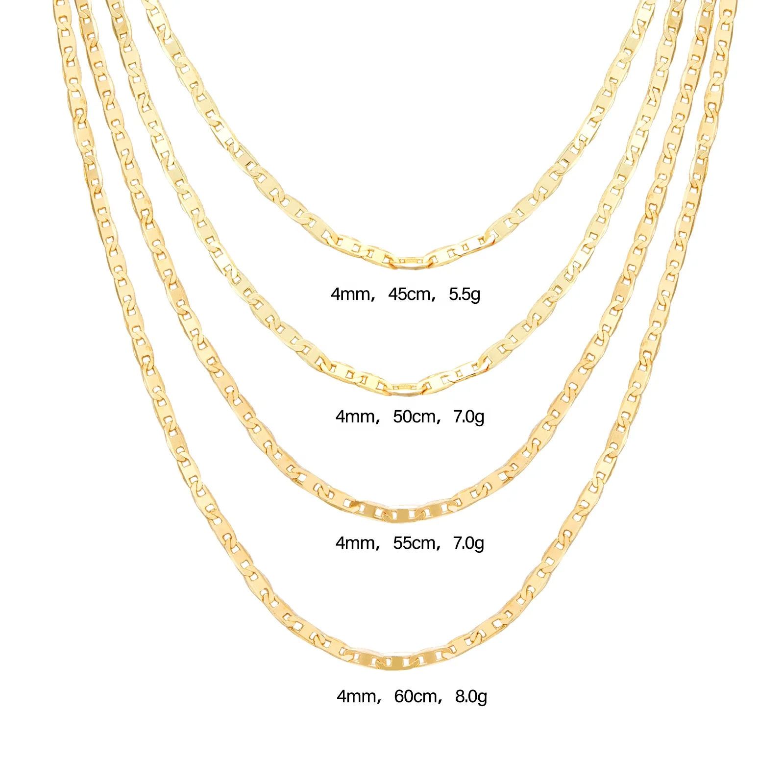 

Elfic Wholesale custom 4MM necklace jewelry beautiful lady jewelry necklace