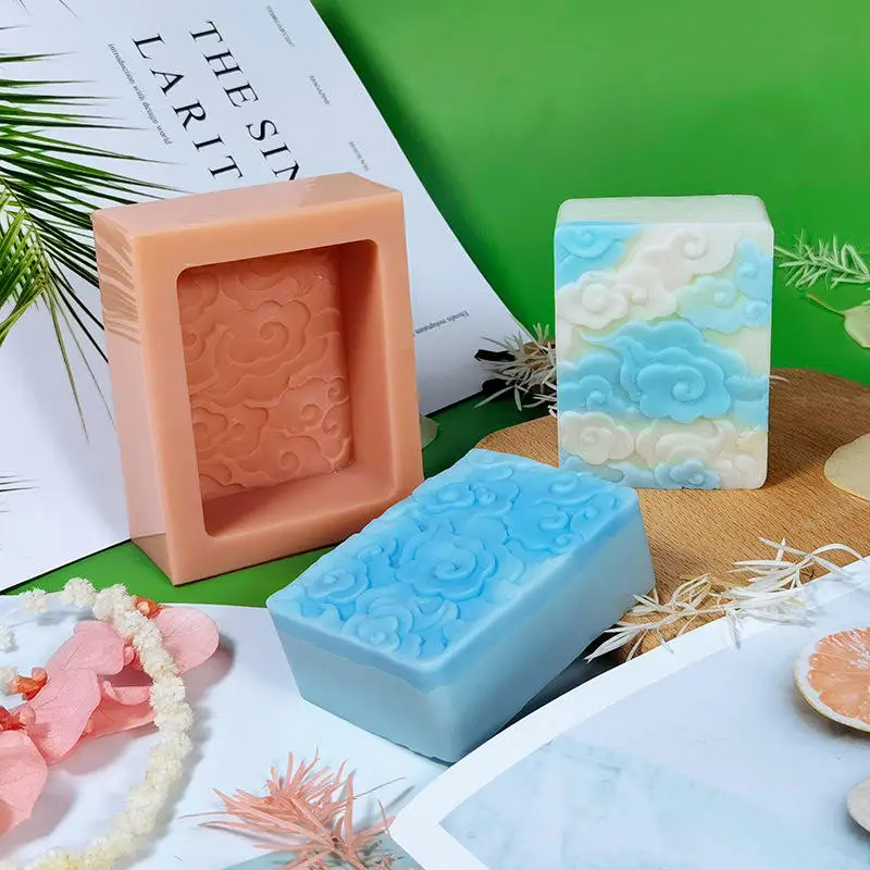 

Factory Custom Logo 3D Nonstick Bpa Free Handmade Rose Square Rectangular Round Soap Making Molds Silicone Soap Mold, As picture