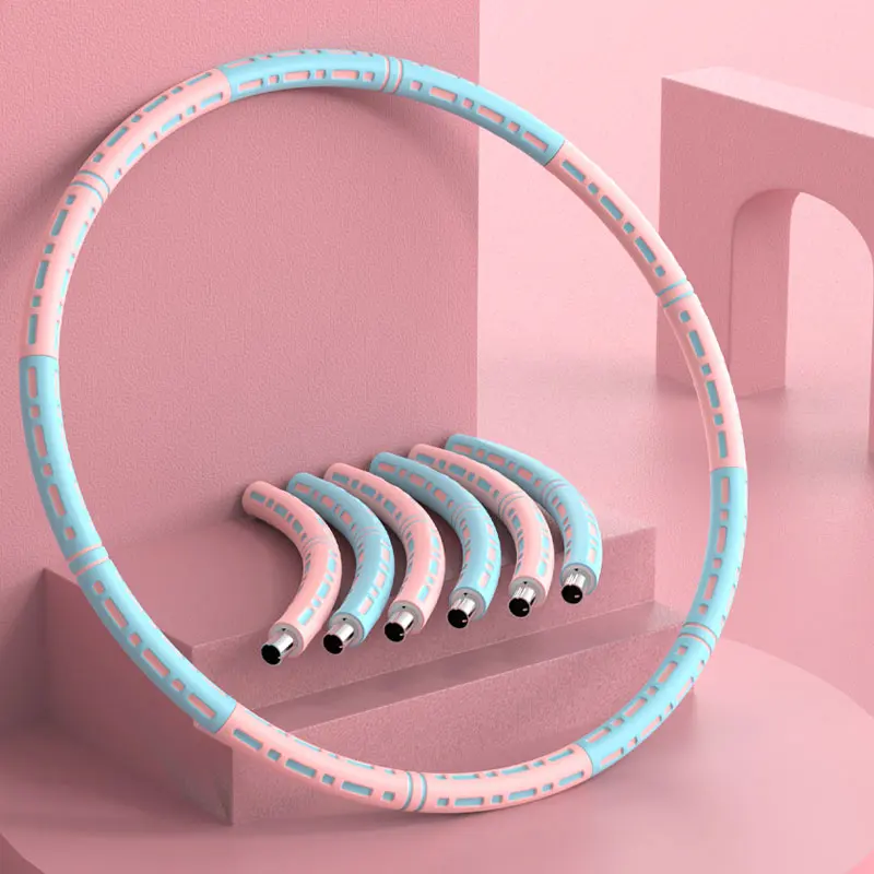 

6 Section Detachable Premium Quality and Soft Foam Padding Weighted Hula Loop Hoop 36 inch