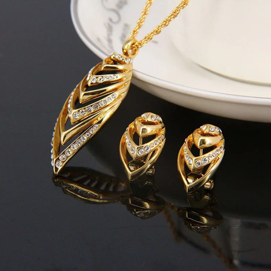 
New Fashion Women Indian Jewelry Sets Gold Plated 
