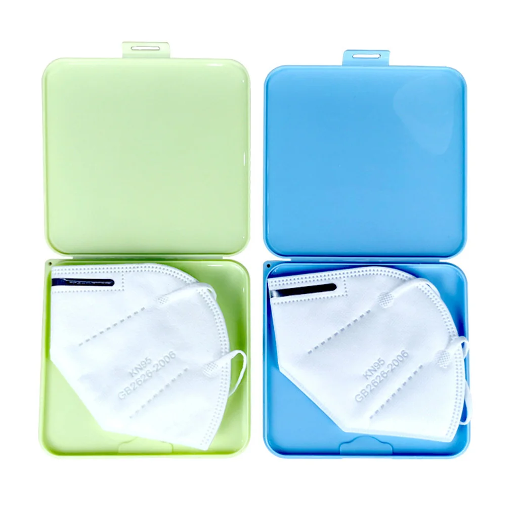 Plastic N95 portable face mask storage case box 