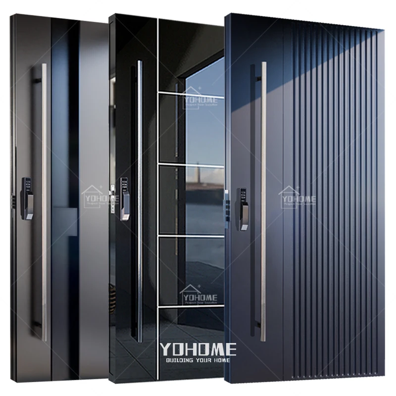 

Guangdong yohome custom doors for houses exterior steel saudi arabia luxury door home exterior oversize entry door