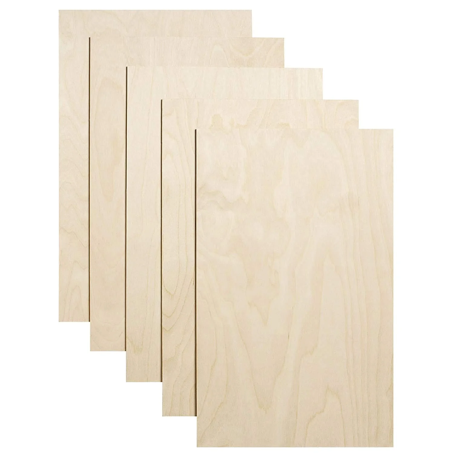 

1/8 x 8 x 8 Inch Premium Bass Wood Plywood Box 16 Flat B/BB Grade Birch Veneer Sheets Perfect For Laser Unfinished Wood Pieces