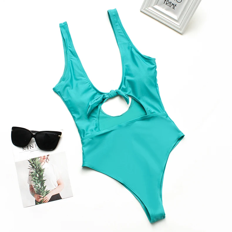 

One piece knot sexy extreme swimsuit for ladies, Picture