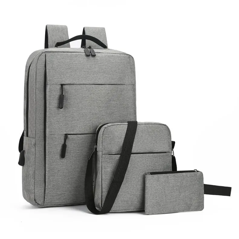 

Schoolbag Men Shoulder Bag 3pcs/set Men's Backpack Bag Male USB Charging backpack school bag set, 4colors