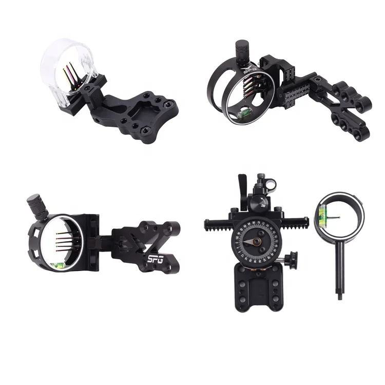 

SPG Wholesale Various Popular Adjustable Single One Pin or 5 Pin Archery Compound Bow Sight