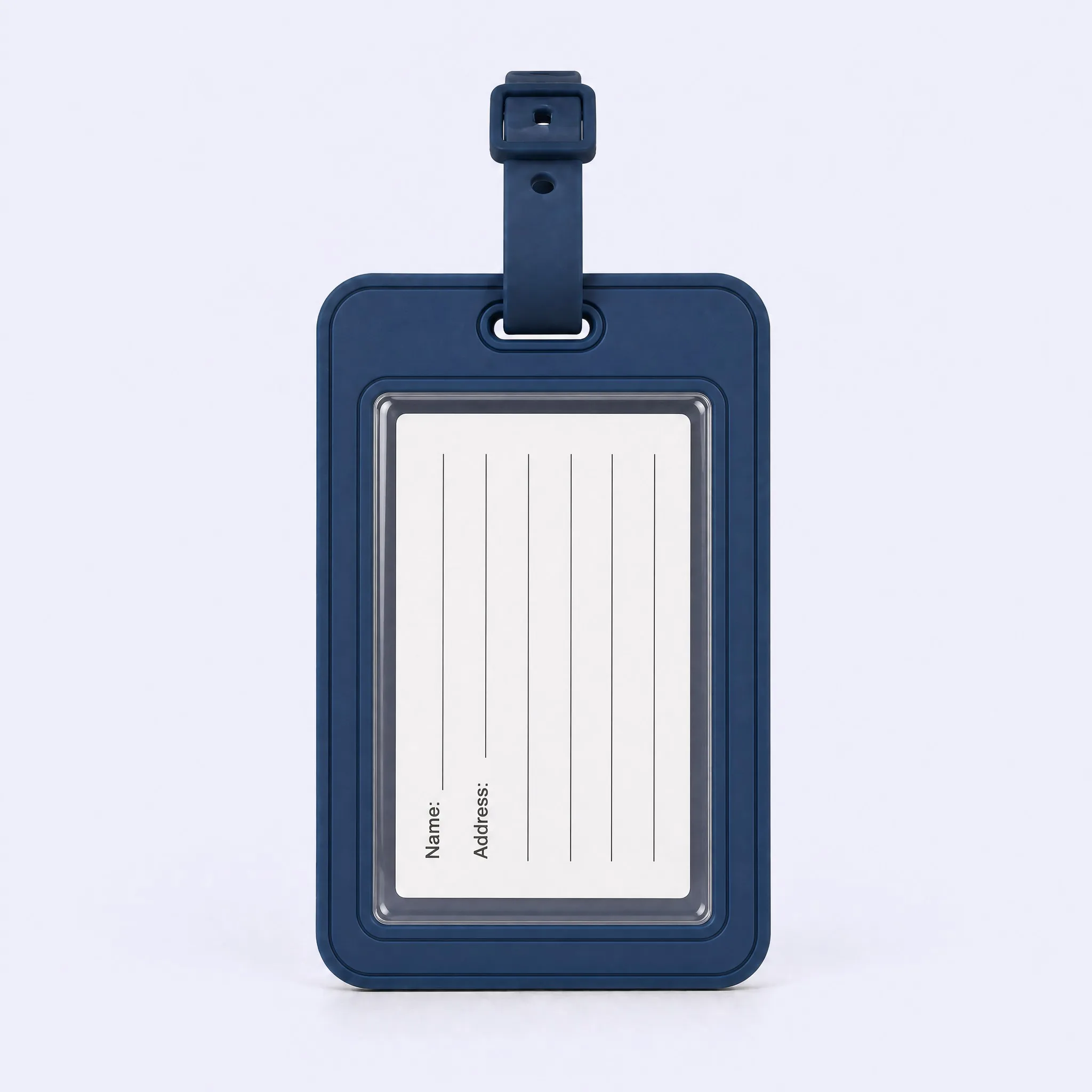 Custom 3D Soft PVC Luggage Tag Back Waterproof Transparent ID Window and Address Card
